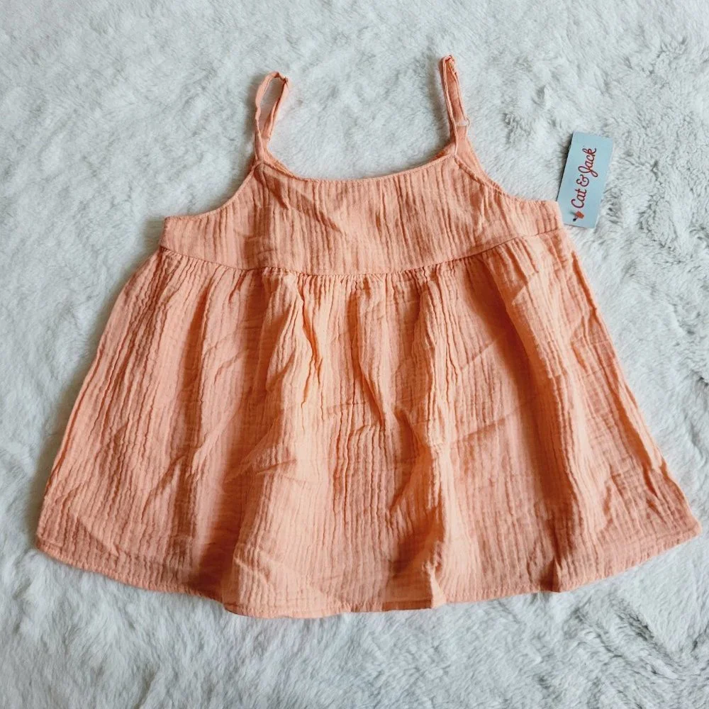 Cat & Jack, Girls' Gauze Shirt, 3KIDG-T - Picture 2 of 4